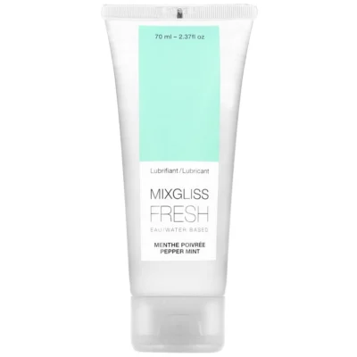 MIXGLISS – LUBRICANTE BASE AGUA EFECTO FRIO SABOR A MENTA 70 ML