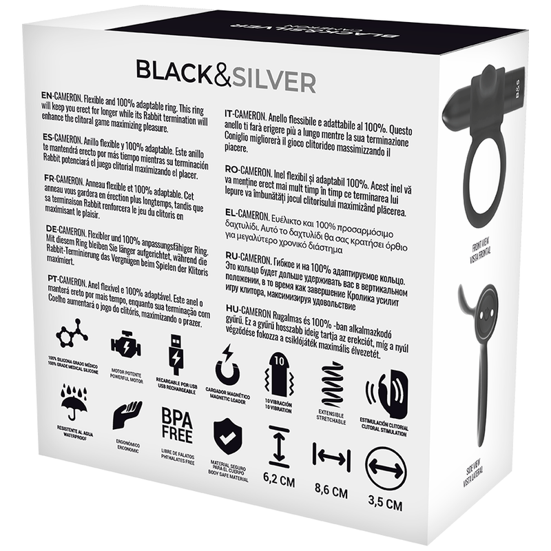 BLACK&SILVER - CAMERON CONTROL REMOTO COCKRING WATCHME 6 BLACK&SILVER - CAMERON CONTROL REMOTO COCKRING WATCHME - Imagen 6