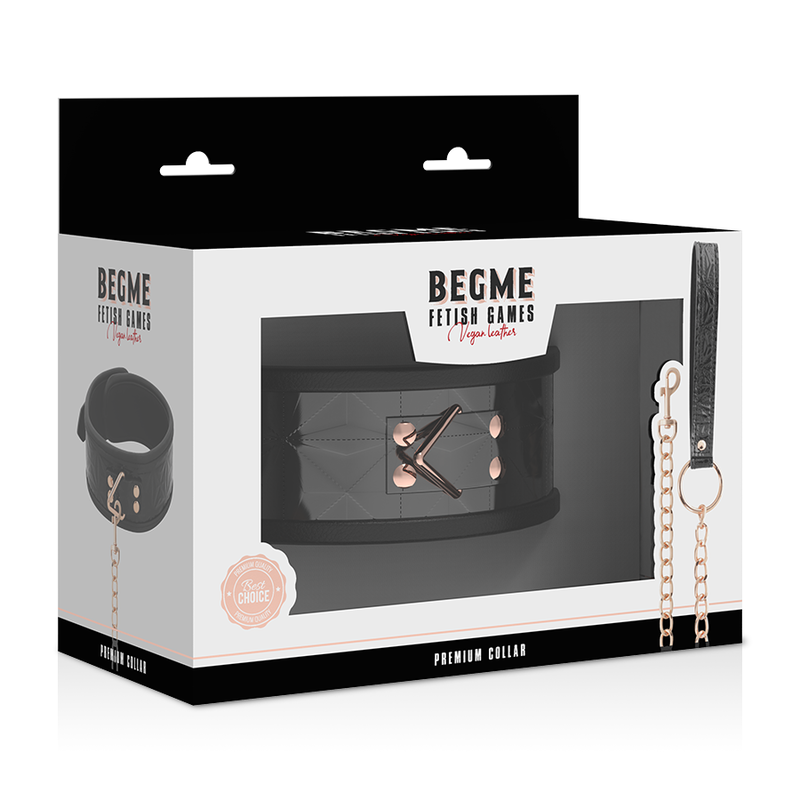 BEGME - BLACK EDITION COLLAR CUERO VEGANO CON FORRO DE NEOPRENO 7 BEGME - BLACK EDITION COLLAR CUERO VEGANO CON FORRO DE NEOPRENO - Imagen 7