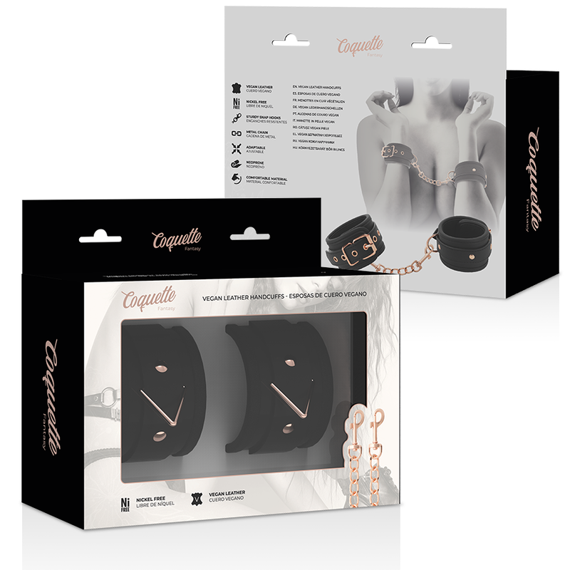 COQUETTE CHIC DESIRE - FANTASY ESPOSAS PARA MANOS CUERO VEGANO CON FORRO DE NEOPRENO 5 COQUETTE CHIC DESIRE - FANTASY ESPOSAS PARA MANOS CUERO VEGANO CON FORRO DE NEOPRENO - Imagen 5