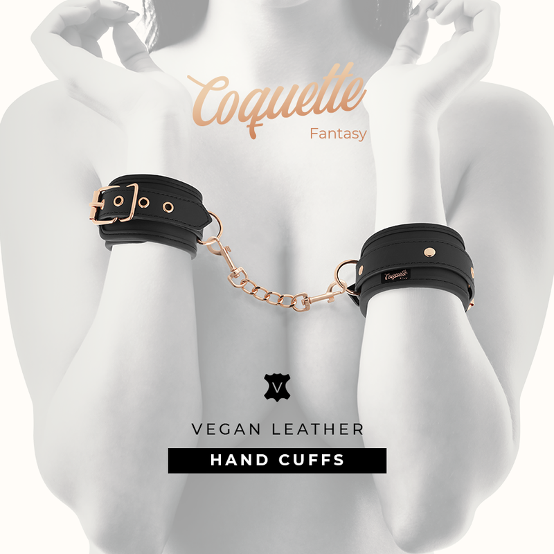 COQUETTE CHIC DESIRE - FANTASY ESPOSAS PARA MANOS CUERO VEGANO CON FORRO DE NEOPRENO 2 COQUETTE CHIC DESIRE - FANTASY ESPOSAS PARA MANOS CUERO VEGANO CON FORRO DE NEOPRENO - Imagen 2