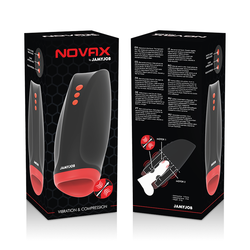JAMYJOB - NOVAX MASTURBADOR CON VIBRACIÓN Y COMPRESIÓN 5 JAMYJOB - NOVAX MASTURBADOR CON VIBRACIÓN Y COMPRESIÓN - Imagen 5