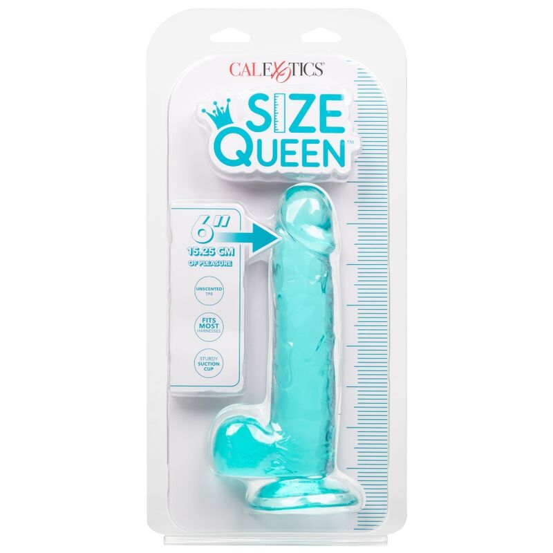 CALEXOTICS - SIZE QUEEN DILDO AZUL 15.3 CM 5 CALEXOTICS - SIZE QUEEN DILDO AZUL 15.3 CM - Imagen 5