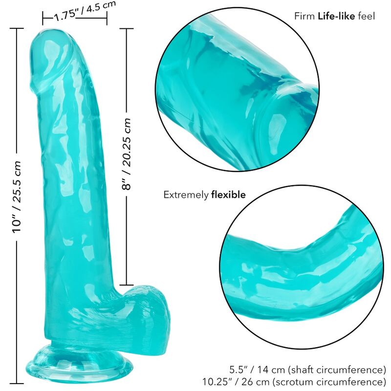 CALEXOTICS - SIZE QUEEN DILDO AZUL 20.3 CM 4 CALEXOTICS - SIZE QUEEN DILDO AZUL 20.3 CM - Imagen 4