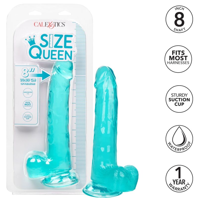 CALEXOTICS - SIZE QUEEN DILDO AZUL 20.3 CM 7 CALEXOTICS - SIZE QUEEN DILDO AZUL 20.3 CM - Imagen 7