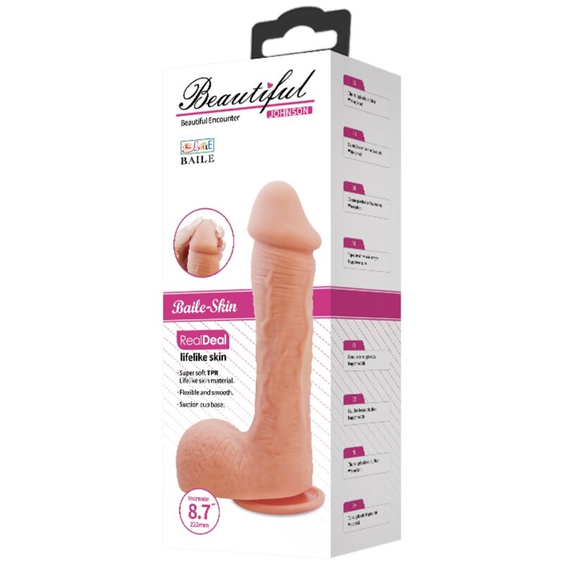 BAILE - DILDO JOHNSON PIEL REALISTA 22 CM 7 BAILE - DILDO JOHNSON PIEL REALISTA 22 CM - Imagen 7