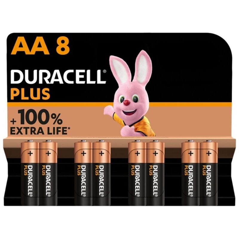 DURACELL - PLUS POWER 100 PILA ALCALINA AA LR6 BLISTER*8 1 DURACELL - PLUS POWER 100 PILA ALCALINA AA LR6 BLISTER*8