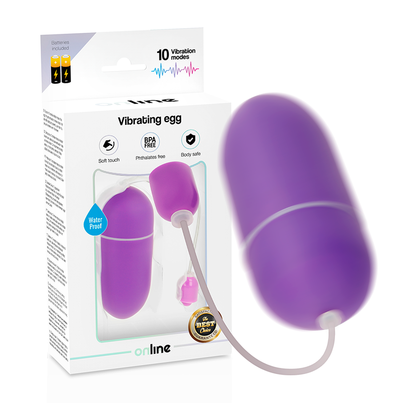 ONLINE - HUEVO VIBRADOR WATERPROOF LILA 1 ONLINE - HUEVO VIBRADOR WATERPROOF LILA