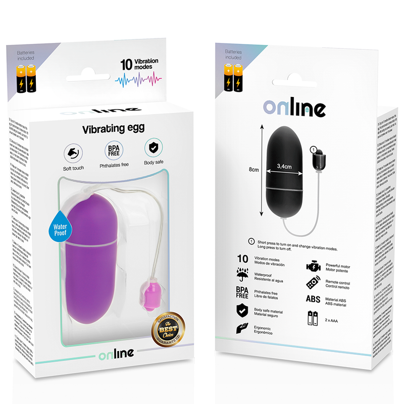 ONLINE - HUEVO VIBRADOR WATERPROOF LILA 3 ONLINE - HUEVO VIBRADOR WATERPROOF LILA - Imagen 3