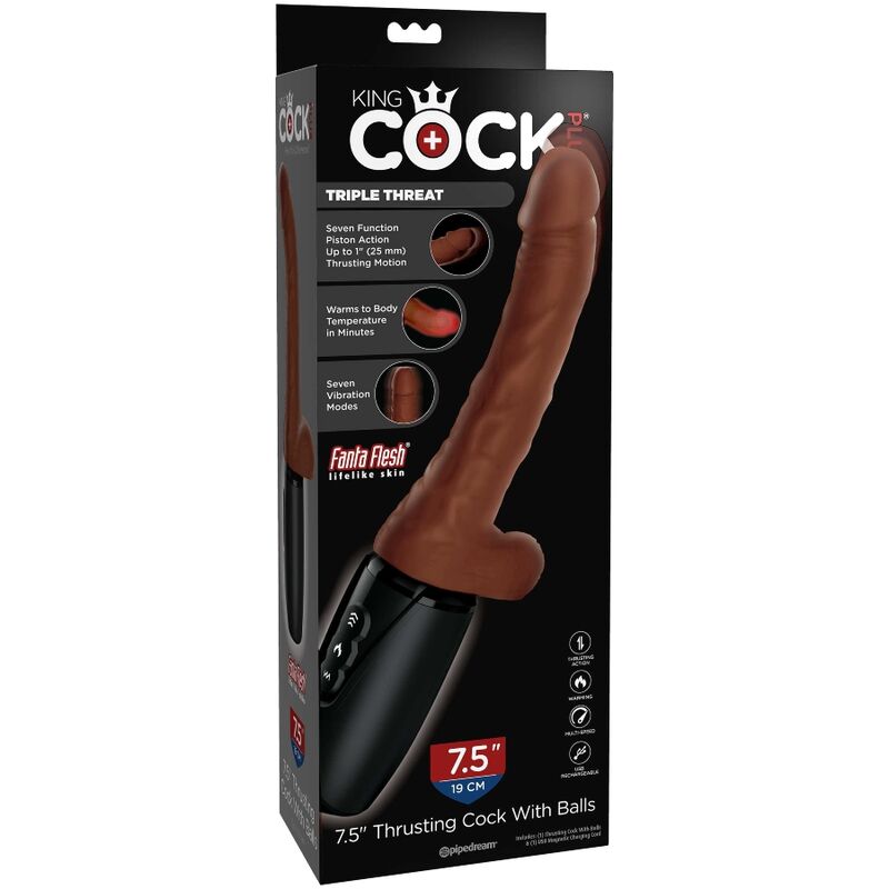 KING COCK - PLUS TRIPLE THREAT MARRÓN 6 KING COCK - PLUS TRIPLE THREAT MARRÓN - Imagen 6