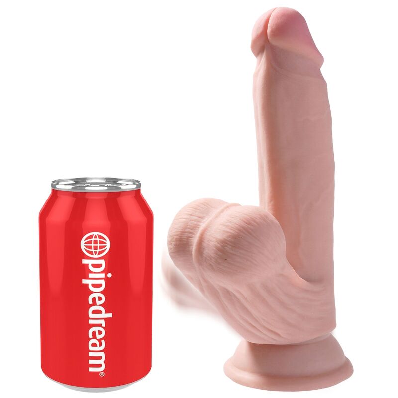 KING COCK - PLUS 3D DILDO SWINGING BALLS 15.2 CM NATURAL 5 KING COCK - PLUS 3D DILDO SWINGING BALLS 15.2 CM NATURAL - Imagen 5