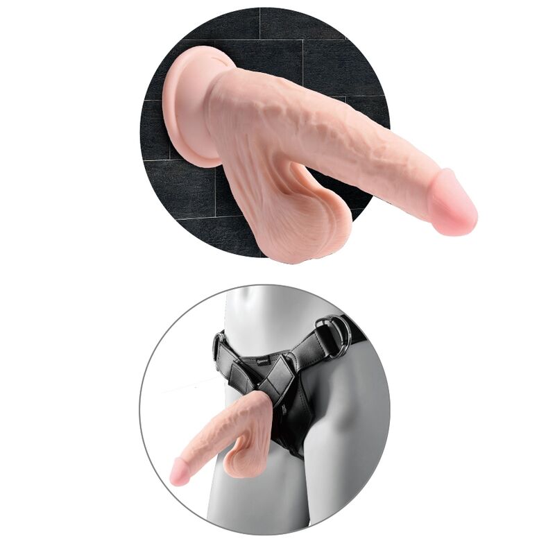 KING COCK - PLUS 3D DILDO SWINGING BALLS 12.7 CM 3 KING COCK - PLUS 3D DILDO SWINGING BALLS 12.7 CM - Imagen 3