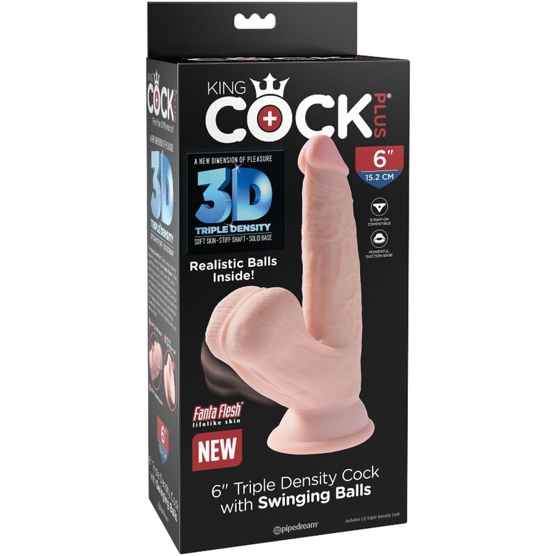 KING COCK - PLUS 3D DILDO SWINGING BALLS 12.7 CM 6 KING COCK - PLUS 3D DILDO SWINGING BALLS 12.7 CM - Imagen 6