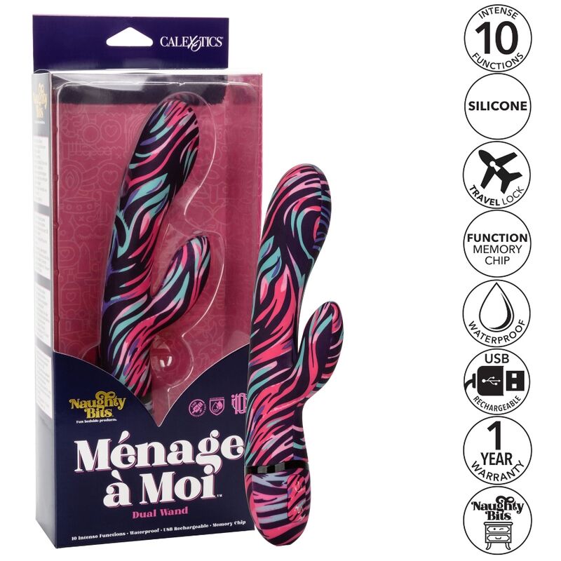 CALEXOTICS - VIBRADOR MENAGE A MOI DUAL WAND 3 CALEXOTICS - VIBRADOR MENAGE A MOI DUAL WAND - Imagen 3