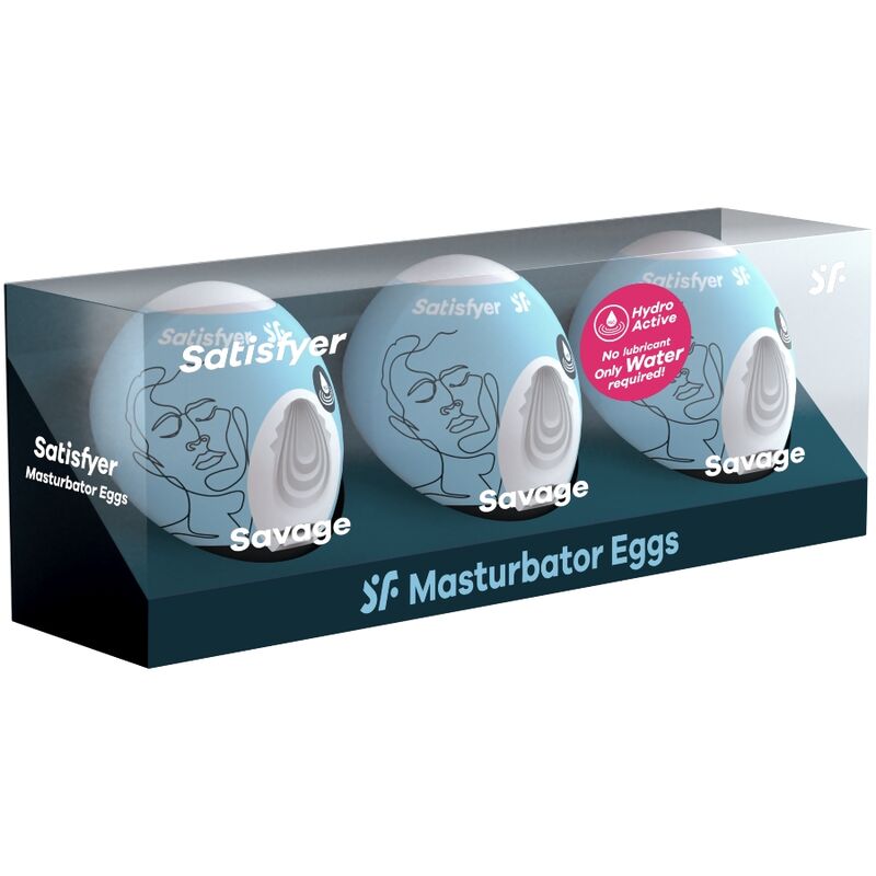 SATISFYER - 3 HUEVOS MASTURBADORES SAVAGE 2 SATISFYER - 3 HUEVOS MASTURBADORES SAVAGE - Imagen 2