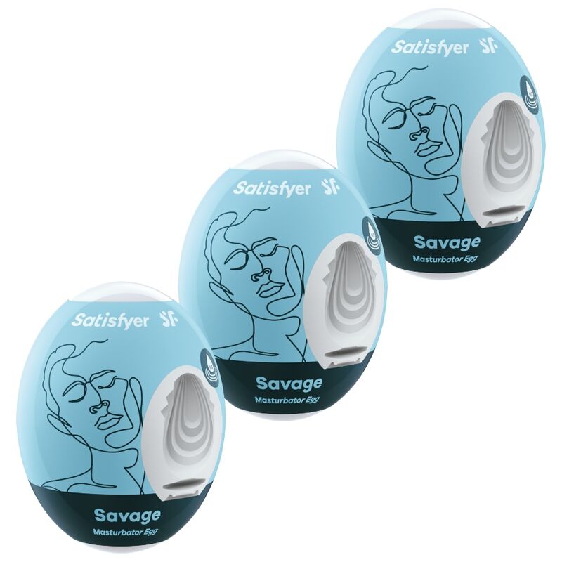 SATISFYER - 3 HUEVOS MASTURBADORES SAVAGE 12 img 119772 98d28c2f911f753094202addd554b7a4 1