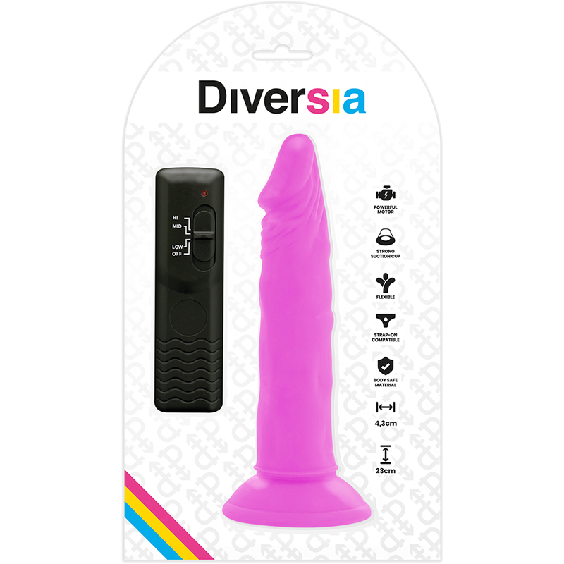 DIVERSIA - DILDO REALÍSTICO FLEXIBLE CON VIBRACIÓN LILA 23 CM -O- 4.3 CM 6 DIVERSIA - DILDO REALÍSTICO FLEXIBLE CON VIBRACIÓN LILA 23 CM -O- 4.3 CM - Imagen 6