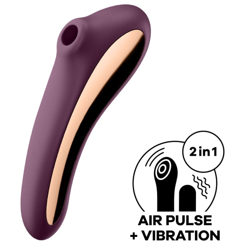 SATISFYER - DUAL KISS ESTIMULADOR CLITORIS PURPURA 4 SATISFYER - DUAL KISS ESTIMULADOR CLITORIS PURPURA - Imagen 4