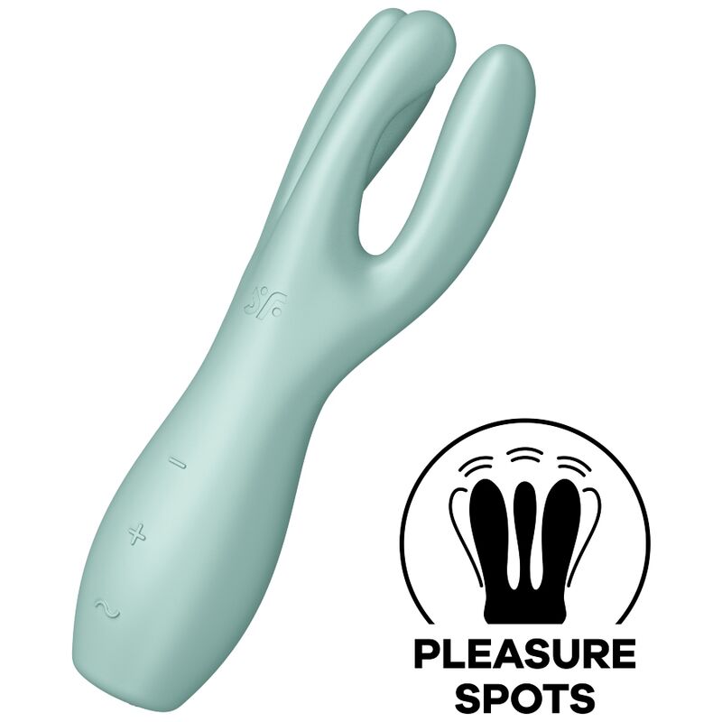 SATISFYER - THREESOME 3 VIBRADOR VERDE 2 SATISFYER - THREESOME 3 VIBRADOR VERDE - Imagen 2