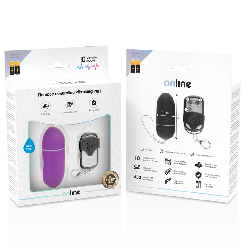 ONLINE - HUEVO VIBRADOR CONTROL REMOTO L LILA 5 ONLINE - HUEVO VIBRADOR CONTROL REMOTO L LILA - Imagen 5
