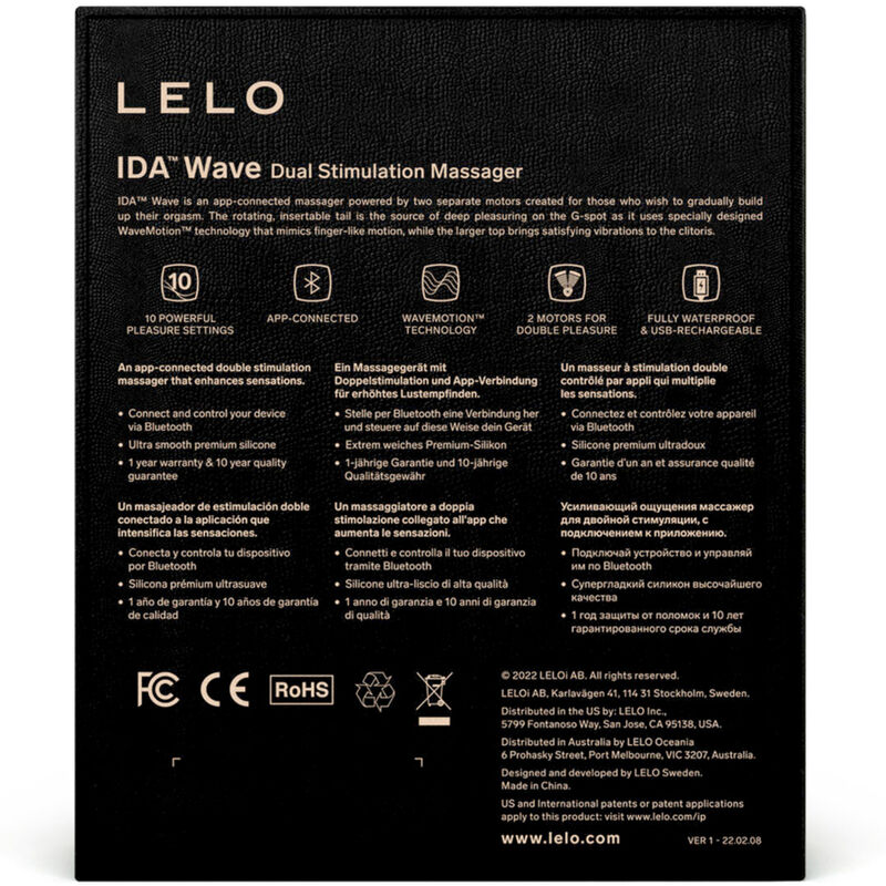 LELO - IDA WAVE MASAJEADOR PAREJAS CORAL 4 LELO - IDA WAVE MASAJEADOR PAREJAS CORAL - Imagen 4