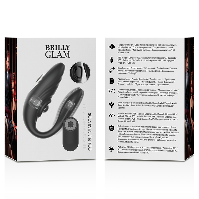 BRILLY GLAM- COUPLE PULSING & VIBRATING CONTROL REMOTO 8 BRILLY GLAM- COUPLE PULSING & VIBRATING CONTROL REMOTO - Imagen 8