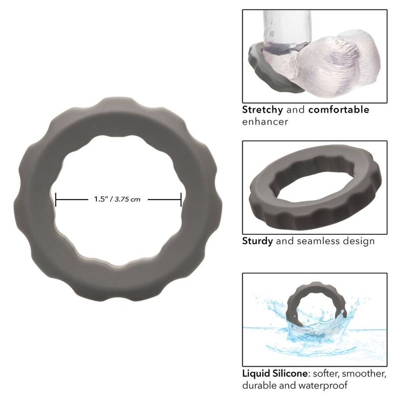 CALEXOTICS - ALPHA ERECT RING GRIS 7 CALEXOTICS - ALPHA ERECT RING GRIS - Imagen 7