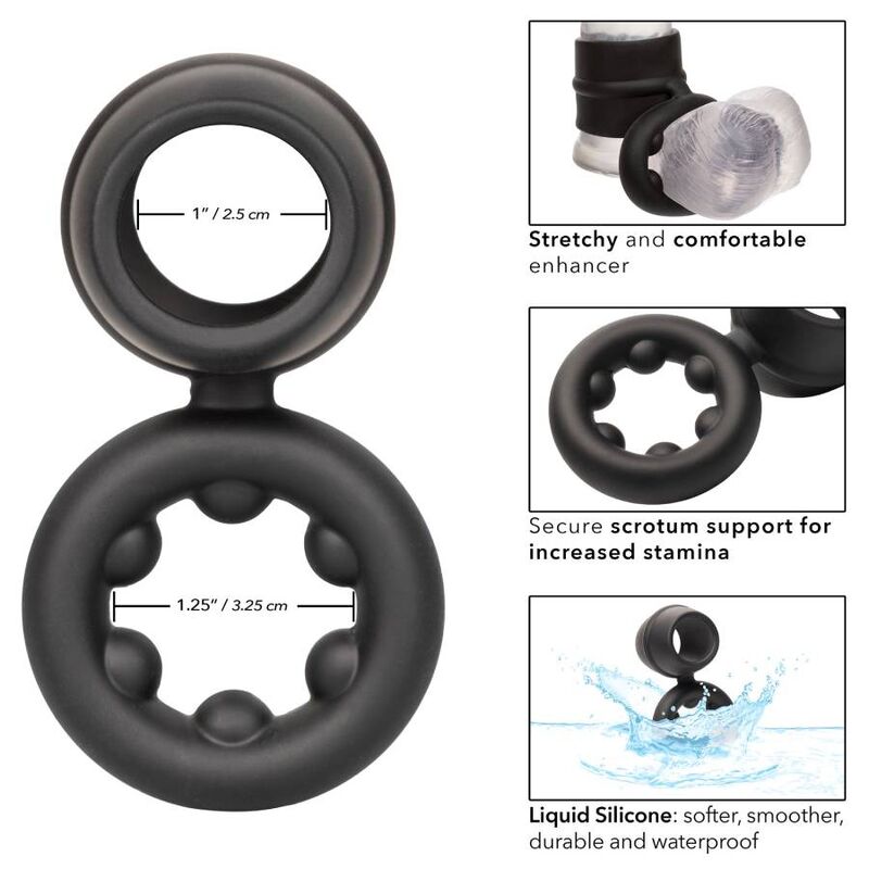 CALEXOTICS - ALPHA DUAL MAGNUM RING NEGRO 5 CALEXOTICS - ALPHA DUAL MAGNUM RING NEGRO - Imagen 5