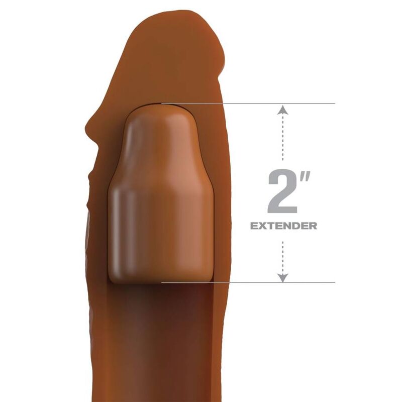 FANTASY X- TENSIONS - PIPEDREAMS SLEEVE 20,32 CM + 5,00 CM INCH PLUG CARAMEL 2 FANTASY X- TENSIONS - PIPEDREAMS SLEEVE 20,32 CM + 5,00 CM INCH PLUG CARAMEL - Imagen 2