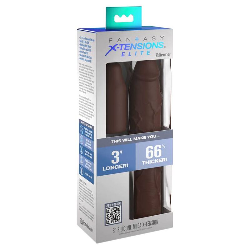 FANTASY X- TENSIONS - PIPEDREAMS SLEEVE 22,86 CM + 7,62 CM PLUG BROWN 3 FANTASY X- TENSIONS - PIPEDREAMS SLEEVE 22,86 CM + 7,62 CM PLUG BROWN - Imagen 3