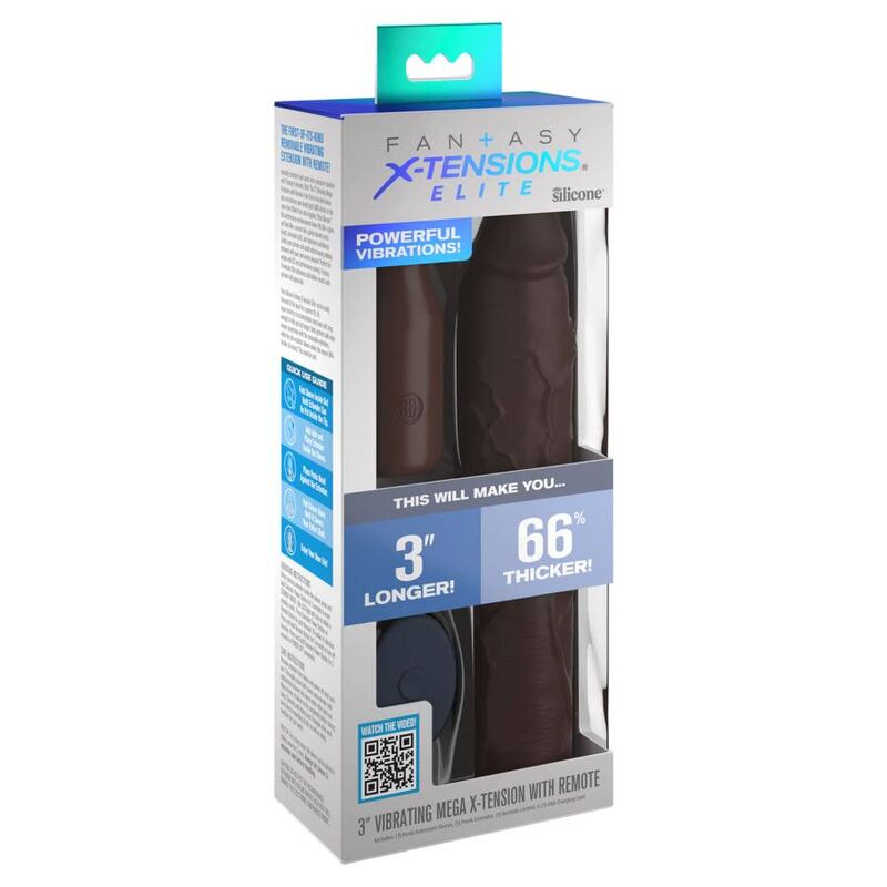 FANTASY X- TENSIONS - PIPEDREAMS SLEEVE 22,86 CM + 7,62 CM PLUG REMOTE BROWN 3 FANTASY X- TENSIONS - PIPEDREAMS SLEEVE 22,86 CM + 7,62 CM PLUG REMOTE BROWN - Imagen 3