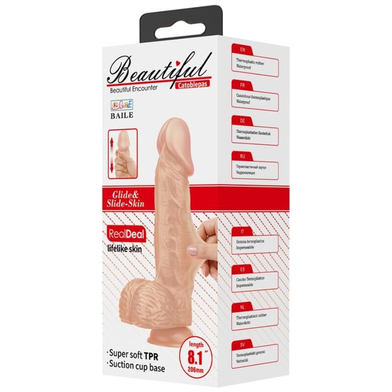 BAILE - BEAUTIFUL ENCOUNTER CATOBLEPAS DILDO REALÍSTICO FLEXIBLE 20.6 CM NATURAL 7 BAILE - BEAUTIFUL ENCOUNTER CATOBLEPAS DILDO REALÍSTICO FLEXIBLE 20.6 CM NATURAL - Imagen 7