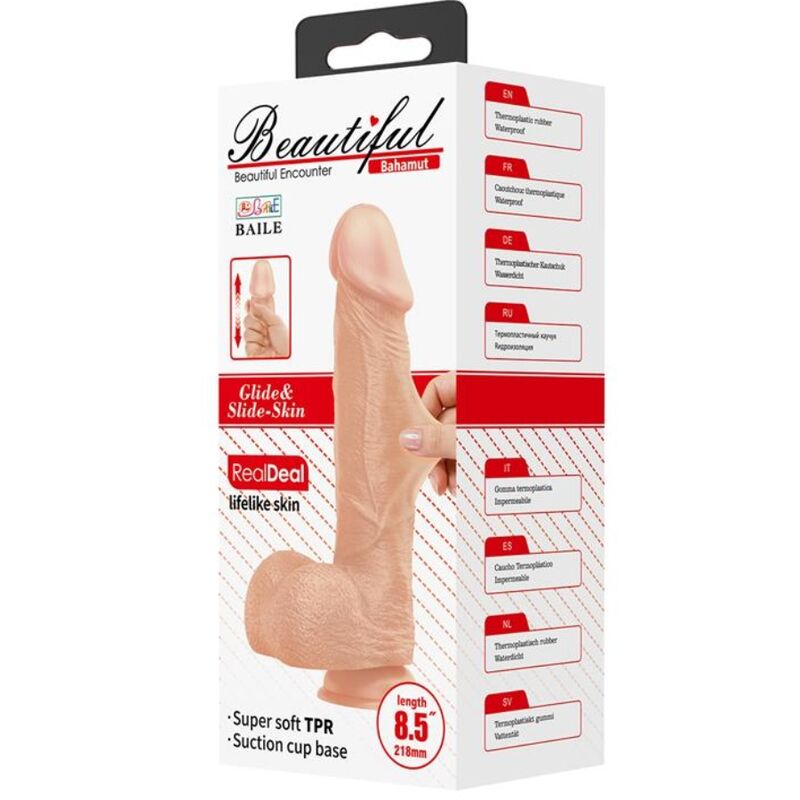 BAILE - BEAUTIFUL ENCOUNTER BAHAMUT DILDO REALÍSTICO FLEXIBLE 21.8 CM NATURAL 7 BAILE - BEAUTIFUL ENCOUNTER BAHAMUT DILDO REALÍSTICO FLEXIBLE 21.8 CM NATURAL - Imagen 7