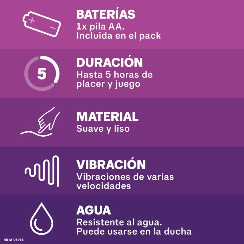 DUREX - VIBRADOR INTENSE ORGASMIC PURE FANTASY 2 DUREX - VIBRADOR INTENSE ORGASMIC PURE FANTASY - Imagen 2