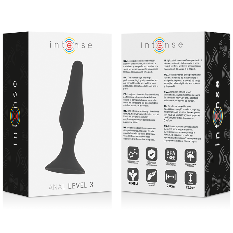 INTENSE - ANAL LEVEL 3 12.5CM NEGRO 4 INTENSE - ANAL LEVEL 3 12.5CM NEGRO - Imagen 4