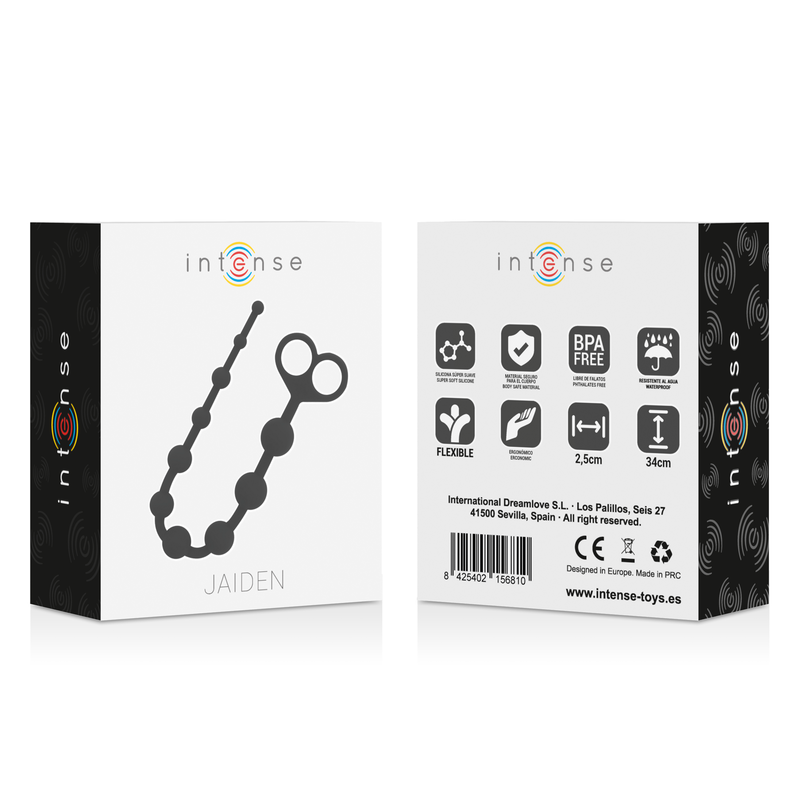 INTENSE - JAIDEN ANAL BEADS NEGRO 6 INTENSE - JAIDEN ANAL BEADS NEGRO - Imagen 6