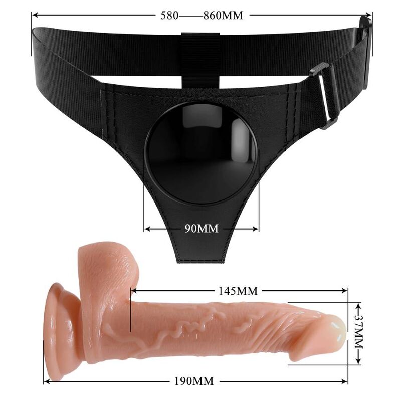 PRETTY LOVE - HARNESS BRIEFS ARNÉS UNIVERSAL CON DILDO KEVIN 19 CM NATURAL 3 PRETTY LOVE - HARNESS BRIEFS ARNÉS UNIVERSAL CON DILDO KEVIN 19 CM NATURAL - Imagen 3