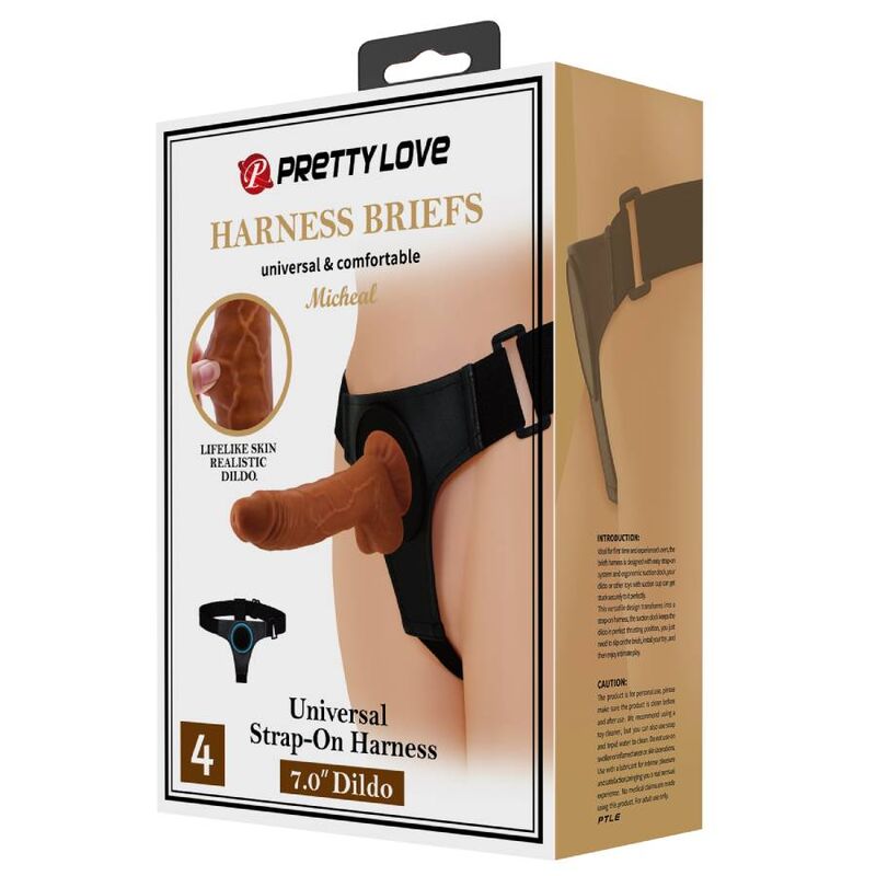 PRETTY LOVE - HARNESS BRIEFS ARNÉS UNIVERSAL CON DILDO MICHEAL 20 CM NEGRO 5 PRETTY LOVE - HARNESS BRIEFS ARNÉS UNIVERSAL CON DILDO MICHEAL 20 CM NEGRO - Imagen 5