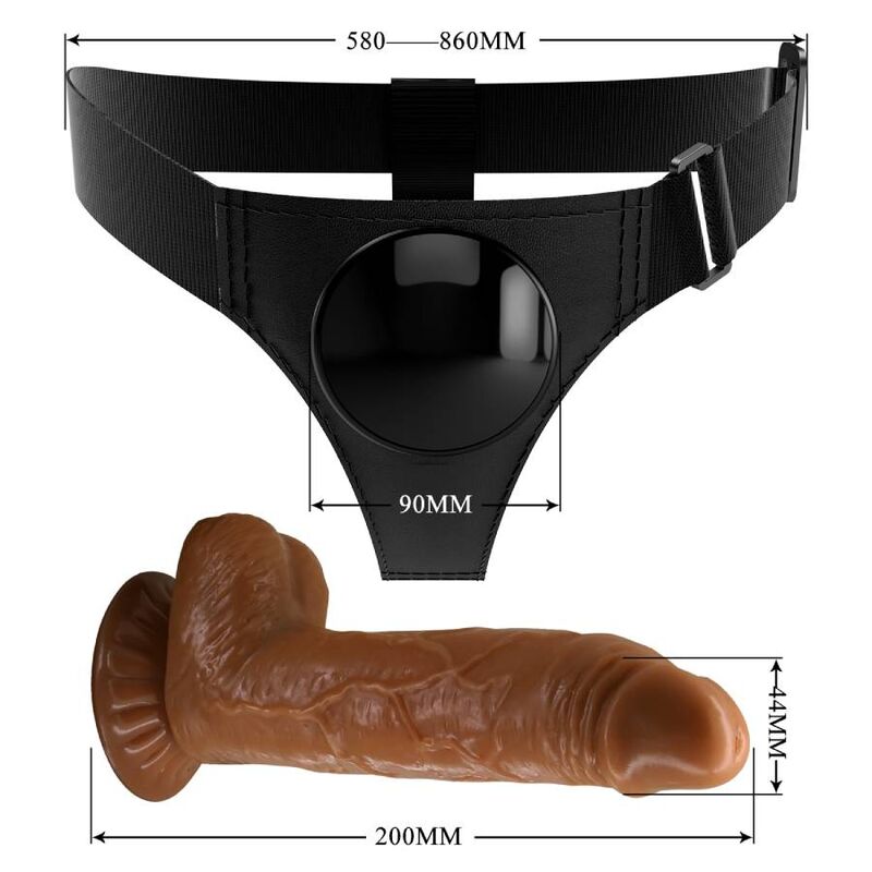 PRETTY LOVE - HARNESS BRIEFS ARNÉS UNIVERSAL CON DILDO MICHEAL 20 CM NEGRO 6 PRETTY LOVE - HARNESS BRIEFS ARNÉS UNIVERSAL CON DILDO MICHEAL 20 CM NEGRO - Imagen 6