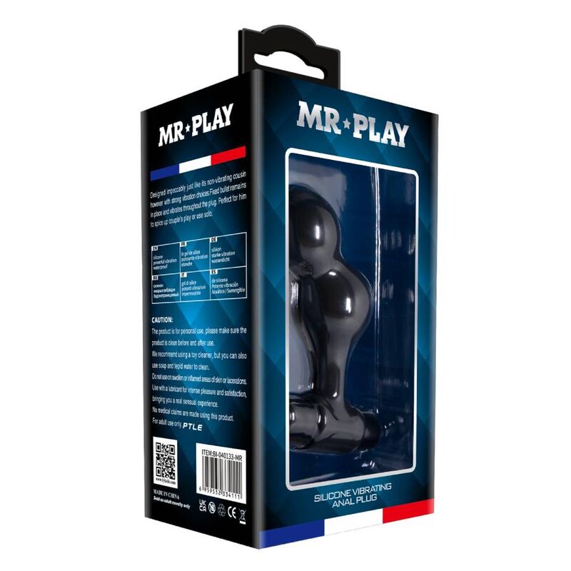 MR PLAY - PLUG ANAL VIBRADOR DE SILICONA NEGRO 6 MR PLAY - PLUG ANAL VIBRADOR DE SILICONA NEGRO - Imagen 6