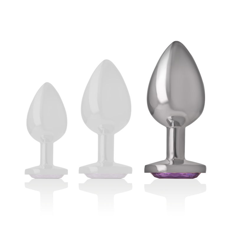 INTENSE - PLUG ANAL METAL ALUMINIO CON CRISTAL VIOLETA TALLA L 2 INTENSE - PLUG ANAL METAL ALUMINIO CON CRISTAL VIOLETA TALLA L - Imagen 2