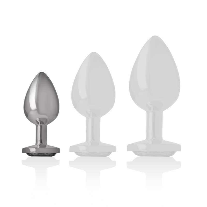 INTENSE - PLUG ANAL METAL ALUMINIO CON CRISTAL NEGRO TALLA S 4 INTENSE - PLUG ANAL METAL ALUMINIO CON CRISTAL NEGRO TALLA S - Imagen 4