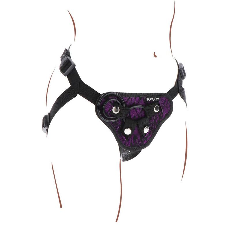 GET REAL - STRAP-ON LACE HARNÉS MORADO 6 GET REAL - STRAP-ON LACE HARNÉS MORADO - Imagen 6