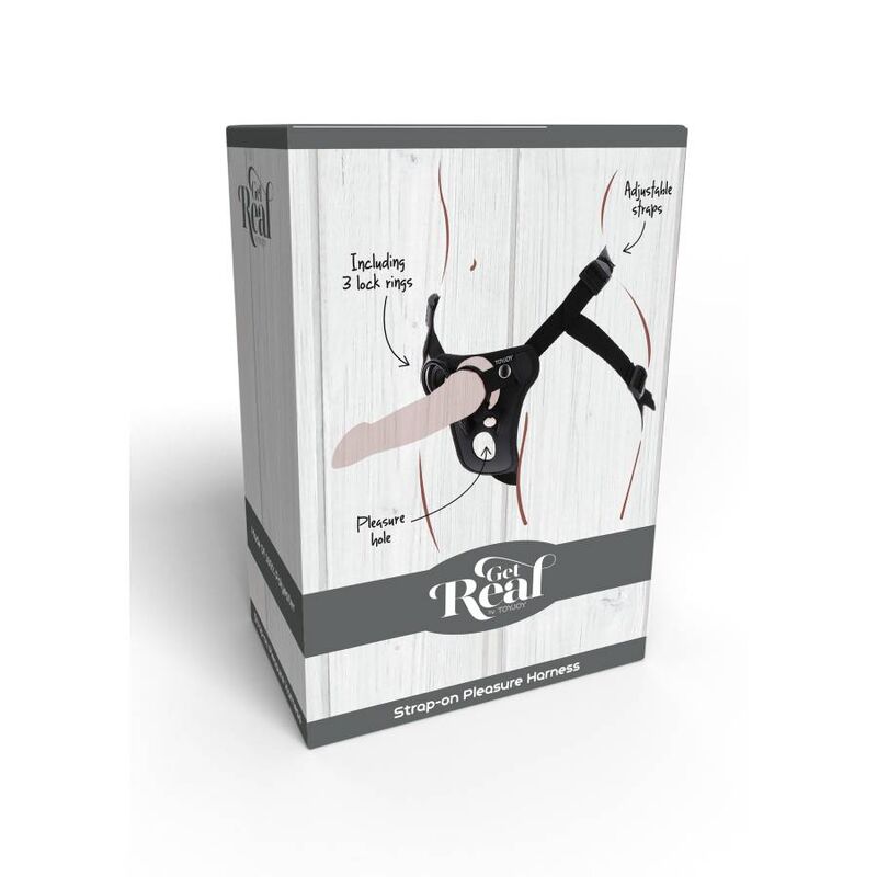 GET REAL - STRAP-ON PLEASURE HARNÉS NEGRO 9 GET REAL - STRAP-ON PLEASURE HARNÉS NEGRO - Imagen 9