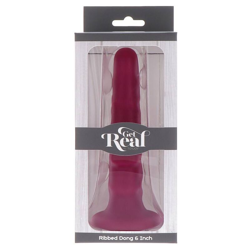 GET REAL - RIBBED DONG 12 CM ROJO 6 GET REAL - RIBBED DONG 12 CM ROJO - Imagen 6