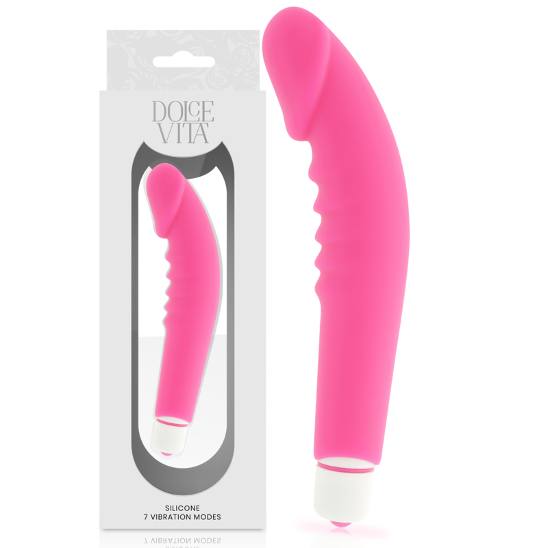 DOLCE VITA - REALISTIC PLEASURE VIBRADOR SILICONA ROSA 2 DOLCE VITA - REALISTIC PLEASURE VIBRADOR SILICONA ROSA - Imagen 2