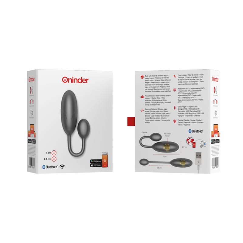 ONINDER - DENVER HUEVO VIBRADOR ROSA 7 X 2.7 CM - APP GRATUITA 3 ONINDER - DENVER HUEVO VIBRADOR ROSA 7 X 2.7 CM - APP GRATUITA - Imagen 3