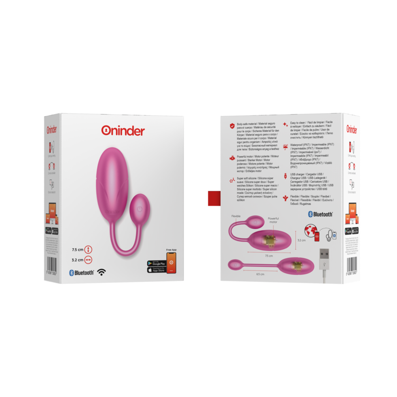 ONINDER - TOKYO HUEVO VIBRADOR ROSA 7.5 X 3.2 CM - APP GRATUITA 8 ONINDER - TOKYO HUEVO VIBRADOR ROSA 7.5 X 3.2 CM - APP GRATUITA - Imagen 8