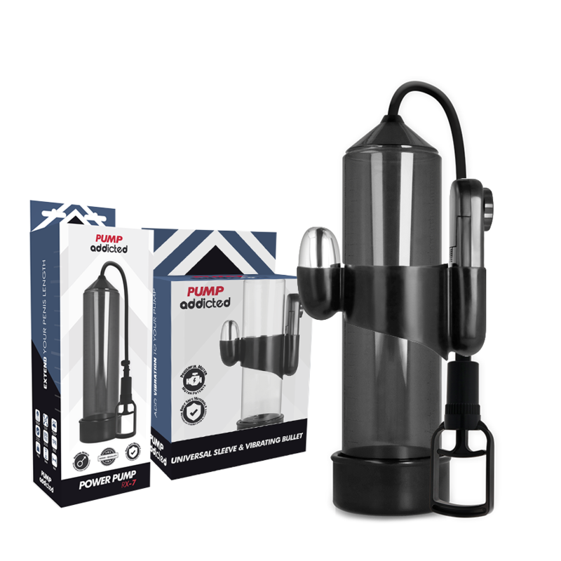 PUMP ADDICTED - BOMBA ERECCIÓN RX7 NEGRO CON VIBRADOR 2 PUMP ADDICTED - BOMBA ERECCIÓN RX7 NEGRO CON VIBRADOR - Imagen 2