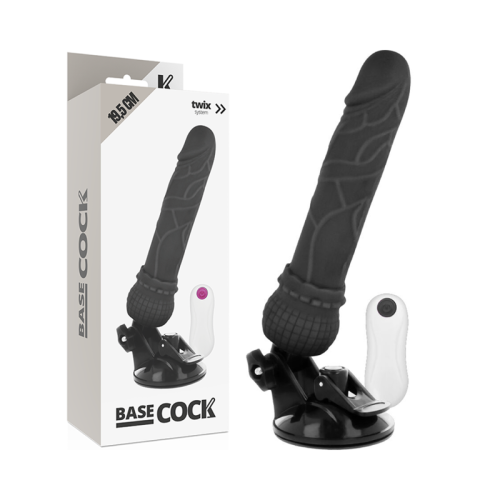 BASECOCK – VIBRADOR REALÍSTICO CONTROL REMOTO NATURAL 19.5 CM -O- 4 CM